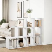 Kamerscherm / boekenkast 3-laags 137,5x29x103,5 cm hout wit - thumbnail