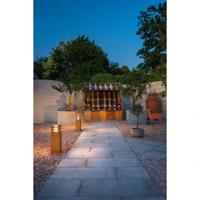 Buitenlamp staand RUSTY 40 cm hoog 3000K vierkant roest kleurig cortenstaal - thumbnail