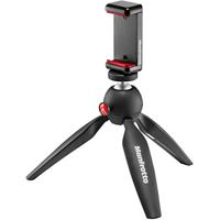 Manfrotto MKPIXICLAMP-BK Pixi Desktopstatief met houder voor smartphone, zwart - thumbnail