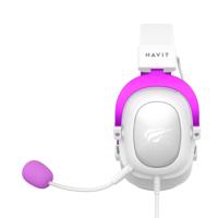 Hoofdtelefoon Hoofdtelefoon Havit HV-H2002d Paars, Gamer, met Microfoon, 53mm Speaker, 3.5mm Plug: Compatibel met XBOX ONE en PS4, HAVIT, HV-H2002d Kleur Paars en Wit - thumbnail