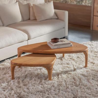 Zuiver Isla salontafels Naturel - Set van 2