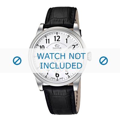 Horlogeband Jaguar J662-1 Leder Zwart 22mm