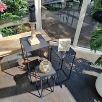 Mica Decorations Quinty Bijzettafel - Set van 3 - Zwart - thumbnail