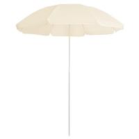 VidaXL Parasol met stalen paal 180 cm zandkleurig - thumbnail