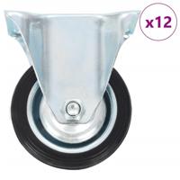 VidaXL 12 st wielen vast 75 mm - thumbnail
