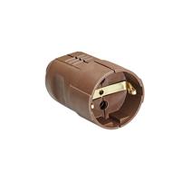 BACHMANN Geaarde stekker female, bruin onbreekbaar monteerbaar - thumbnail