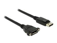 Delock 85114 Kabel DisplayPort 1.2 male > DisplayPort female paneelmontage 4K 60 Hz 1 m - thumbnail