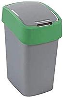 Curver pacific flip bin 45l zilver/groen - thumbnail