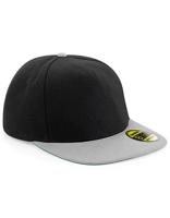 Beechfield CB660 Original Flat Peak Snapback Cap - Black/Grey - One Size - thumbnail