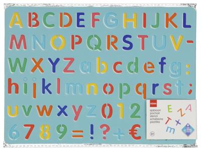 HEMA Tekensjabloon letters en cijfers