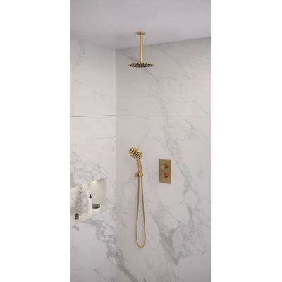 Regendoucheset Inbouw Brauer Gold Edition Thermostatisch 30 cm met 3-Weg Omstelling, Plafondarm en 3-Standen Handdouche Geborsteld Goud Brauer Regendoucheset Inbouw Brauer Gold Edition Thermostatisch 30 cm met 3-Weg Omstelling, Plafondarm en 3-Standen Handdouche Geborsteld Goud Brauer