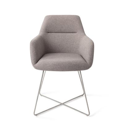 Jesper Home Kinko eetkamerstoel Earl Grey cross steel