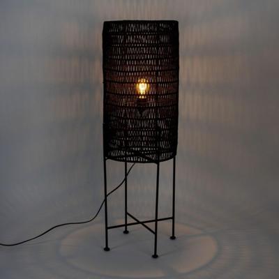 Dutchbone Vloerlamp 'Kari' Jute, kleur Zwart