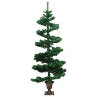 VidaXL Kunstkerstboom met verlichting en pot 120 cm pvc groen - thumbnail