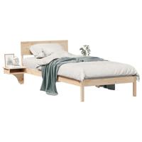 Bedframe met nachttafels Bruin 90 x 200 cm Massief grenenhout - thumbnail