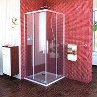 Douchebak Marmer Sapho Rena 120x90x4 cm Kwartrond Rechts Wit Sapho - thumbnail