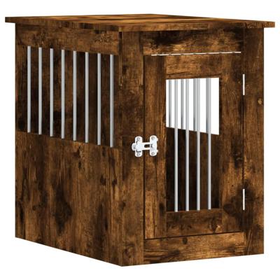 VidaXL Hondenbench 45x62x59 cm bewerkt hout gerookt eikenkleurig