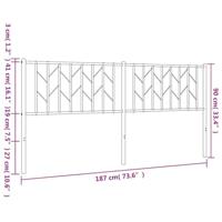 Hoofdbord 180 cm metaal wit - thumbnail
