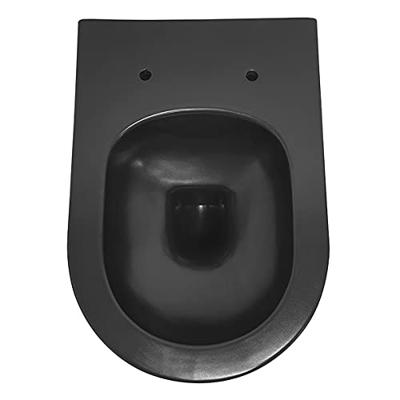 Wandcloset Wiesbaden Stereo Rimless 53 cm Mat Zwart (Excl. zitting) Wandcloset Wiesbaden Stereo Rimless 53 cm Mat Zwart (Excl. zitting)