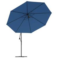VidaXL Zweefparasol met led-verlichting 350 cm azuurblauw - thumbnail