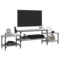 Tv-meubel 197x35x52 cm bewerkt hout grijs sonoma eikenkleurig - thumbnail