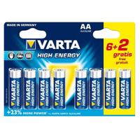 VARTA High Energy Alkaline batterij, AA/LR6, 1,5V, 6+2 Gratis! - thumbnail