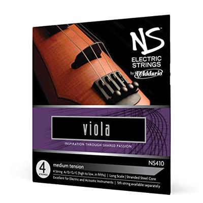 D&apos;Addario NS410 Electric Viola String Set Long Scale, Medium Tension Altvioolsnarenset voor elektrisch gebruik
