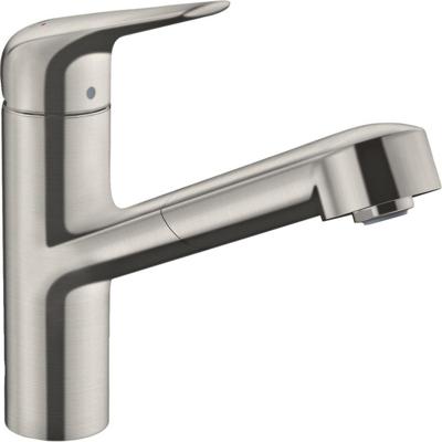 Hansgrohe Focus M42 ééngreeps keukenmengkraan 150 met uittrekbare uitoop, rvs look Hansgrohe Focus M42 ééngreeps keukenmengkraan 150 met uittrekbare uitoop, rvs look