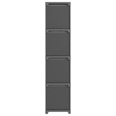 Kast met 12 vakken met boxen 103x30x141 cm stof grijs Kast met 12 vakken met boxen 103x30x141 cm stof grijs