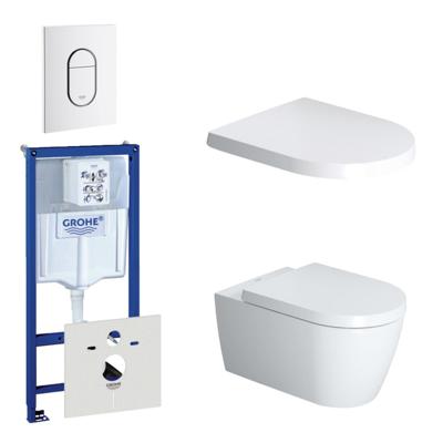 Duravit Starck Me Toiletset - inbouwreservoir - diepspoel - wandcloset - softclose - bedieningsplaat verticaal - wit 0729205/0729242/0293433/0293435/ Duravit Starck Me Toiletset - inbouwreservoir - diepspoel - wandcloset - softclose - bedieningsplaat verticaal - wit 0729205/0729242/0293433/0293435/