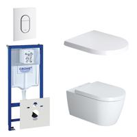 Duravit Starck Me Toiletset - inbouwreservoir - diepspoel - wandcloset - softclose - bedieningsplaat verticaal - wit 0729205/0729242/0293433/0293435/ - thumbnail