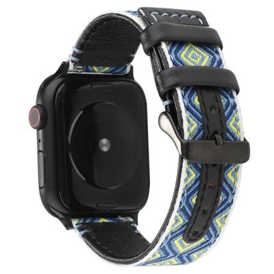Voor Apple Watch Series 5 & 4 40mm/3 & 2 & 1 38mm etnische stijl echte lederen band (landelijk)