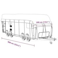 VidaXL Caravan dakbedekking 900x300 cm vliesvlies grijs - thumbnail