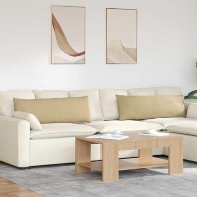 Sofa Kussens 2 pcs Grijs groen 120 x 40 cm Katoen Stof