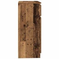 Dressoir met lade 71x35x84 cm spaanplaat oud hout - thumbnail
