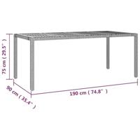 9-delige Tuinset poly rattan zwart - thumbnail