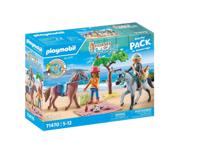 PLAYMOBIL Horses of Waterfall Starter Pack paardrijden naar het strand met Amelia en Ben 71470 - thumbnail