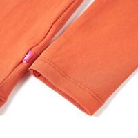 Kindershirt met lange mouwen berenprint 140 oranjebruin - thumbnail