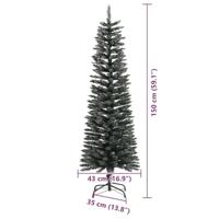 VidaXL Kunstkerstboom met 150 led groen 150 cm pvc en plastic en staal - thumbnail