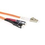 ACT 10 meter LSZH Multimode 62.5/125 OM1 glasvezel patchkabel duplex met LC en SC connectoren - thumbnail