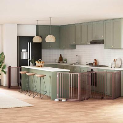 Hondenhek inklapbaar 12 panelen 960 cm populierenhout bruin