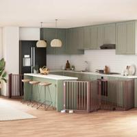 Hondenhek inklapbaar 12 panelen 960 cm populierenhout bruin - thumbnail