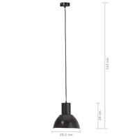VidaXL Hanglamp rond 25 w e27 28,5 cm zwart - thumbnail
