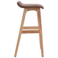 Barstoelen 2 st stof taupe - thumbnail