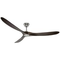 CasaFan ECO GENUINO 180 BN-NB Plafondventilator 30 W (Ø x h) 1800 mm x 290 mm Chroom Met afstandsbediening, Met wintermodus - thumbnail