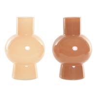 Vaas Home ESPRIT Crème Terra cotta Kristal 15 x 15 x 24 cm (2 Stuks) - thumbnail