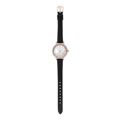 Emporio Armani AR11485 Horloge Cleo staal-leder rosekleurig-zwart 32 mm