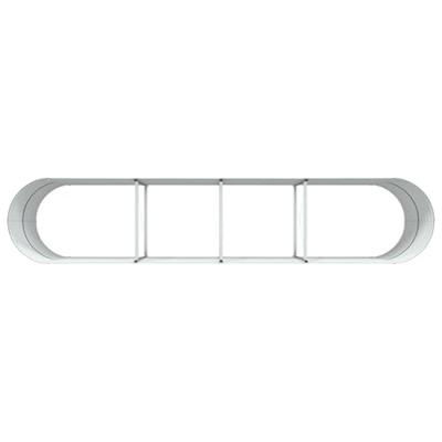 Verhoogde plantenbak Bruin 400 x 80 x 81 cm Staal