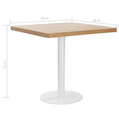 Bistrotafel 80x80 cm MDF lichtbruin