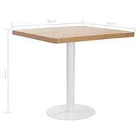 Bistrotafel 80x80 cm MDF lichtbruin - thumbnail